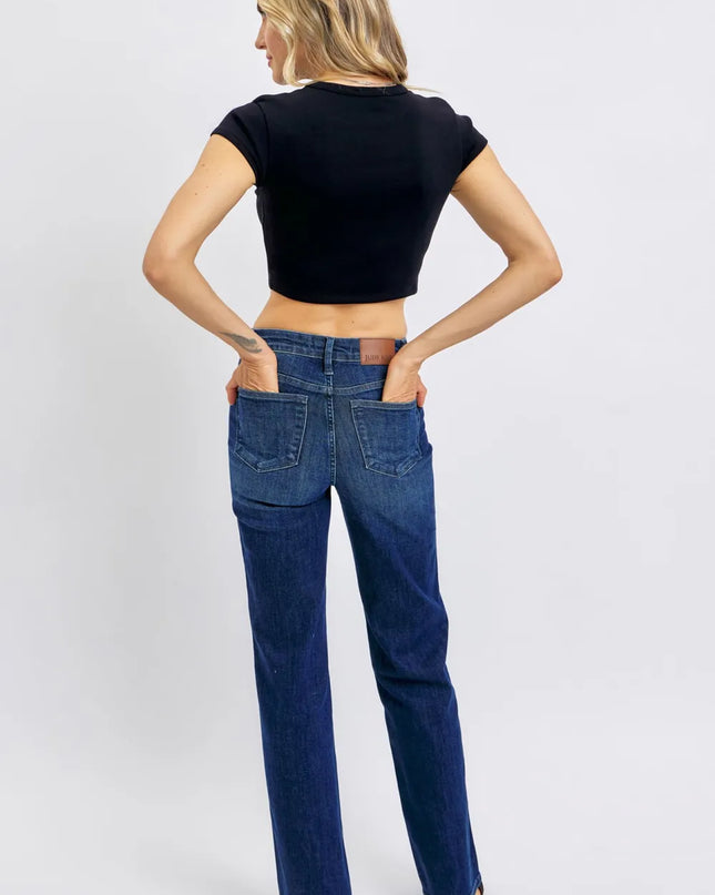 Judy Blue Full Size Tummy Control Straight Jeans Plus Size