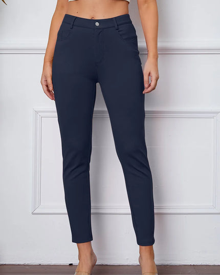 StretchyStitch Pants by Basic Bae Dark Blue