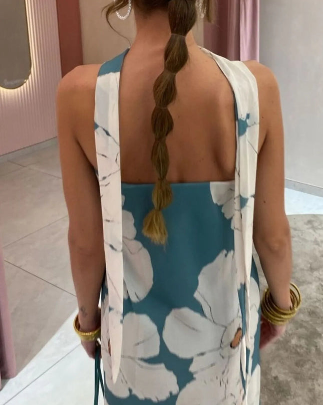 Printed Tube Maxi Dress