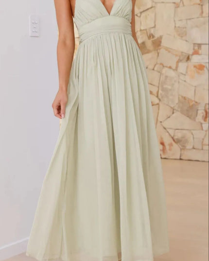 Ruched V-Neck Cami Dress