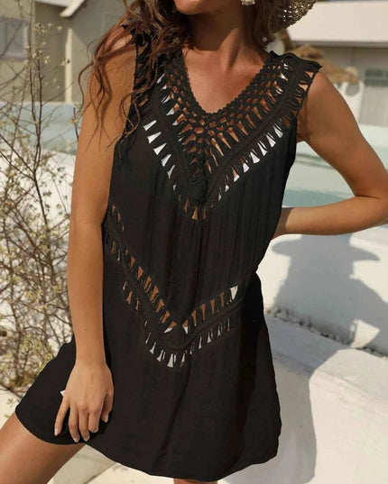 Crochet Detail Beach Cover Up Dress