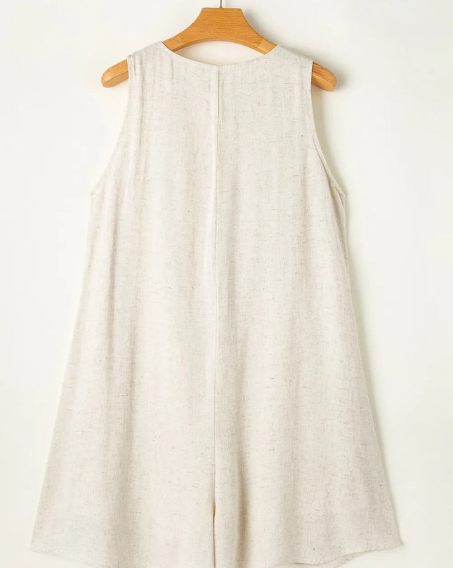V-Neck Sleeveless Romper