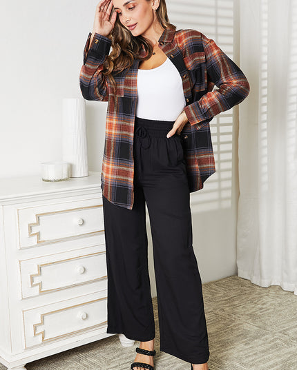 Mandy Plaid Dropped Shoulder Shirt