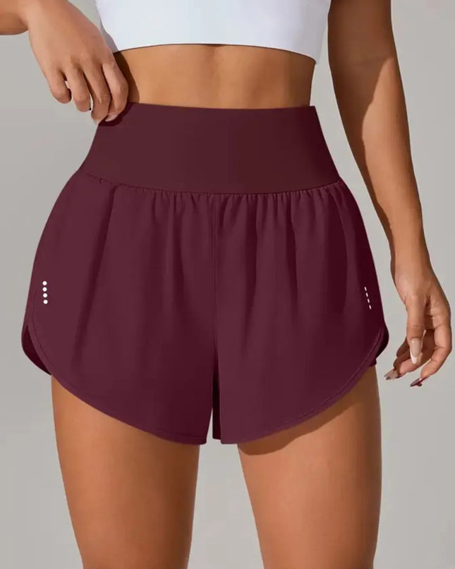 Pocketed High Waist Active Shorts 