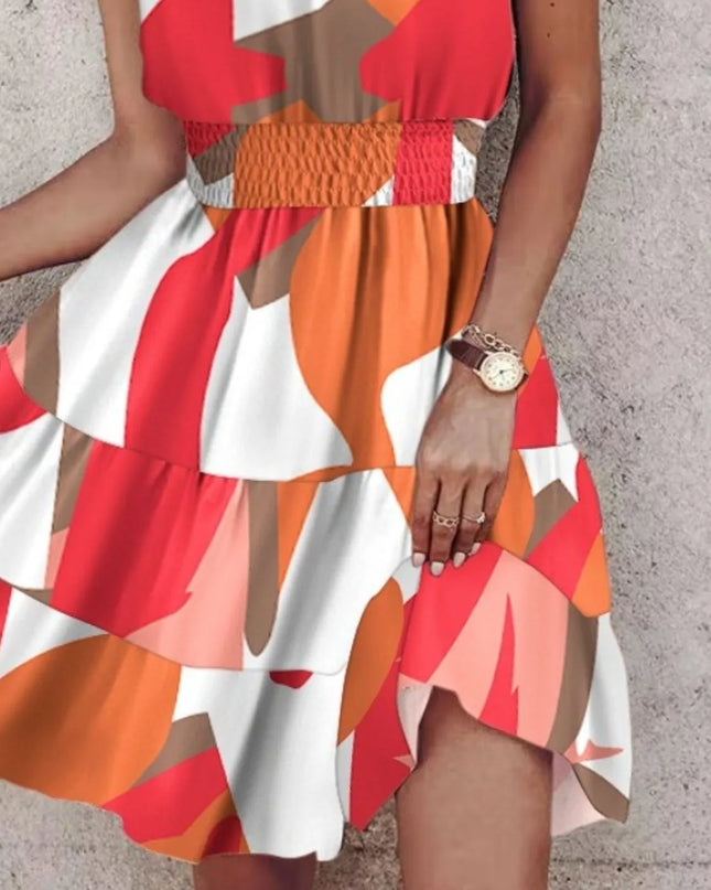 Paisley Print Halter Neck Mini Dress