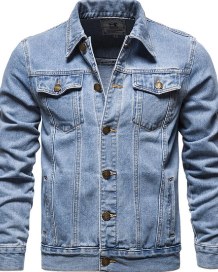 Men's Button Down Long Sleeve Denim Jacket