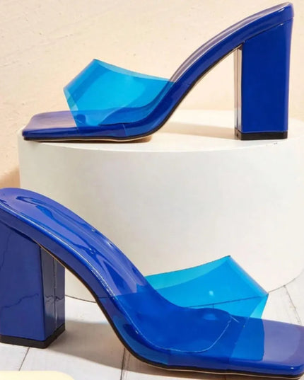 Square Toe Block Heels Sandals