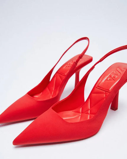 Point Toe Slingback Pumps 