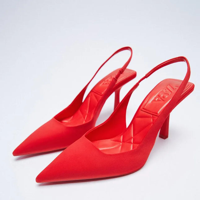 Point Toe Slingback Pumps 
