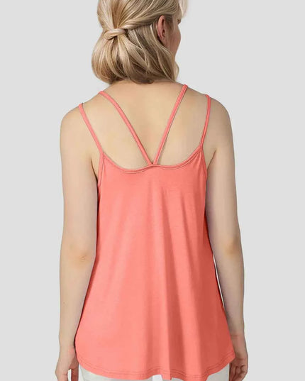 Basic Bae Bamboo Scoop Neck Double Spaghetti Straps Cami