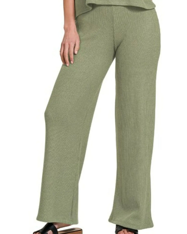 Zenana Sweater Boxy Top & Long Pants Set