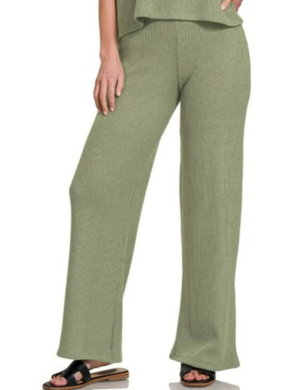 Zenana Sweater Boxy Top & Long Pants Set