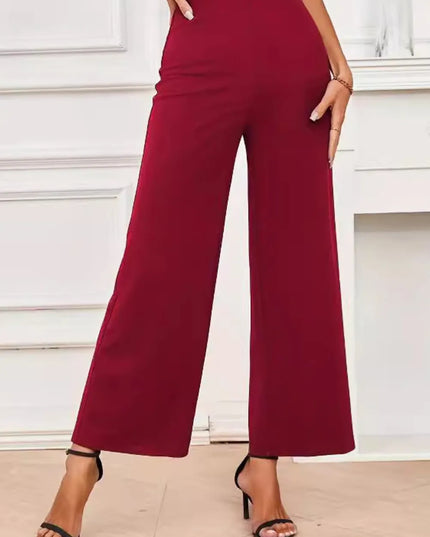 V-Neck Flutter Sleeve Jumpsuit