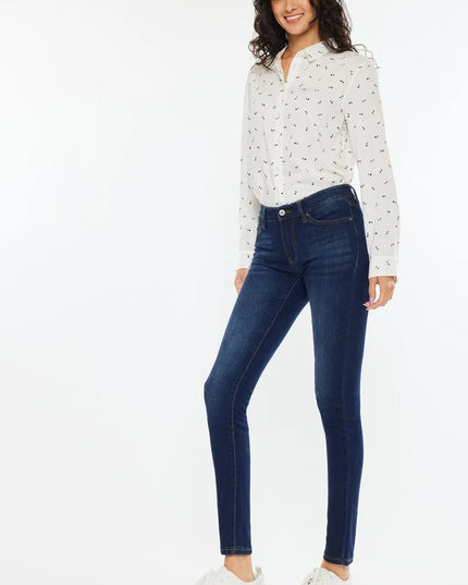 Kancan Mid Rise Super Skinny Jeans 