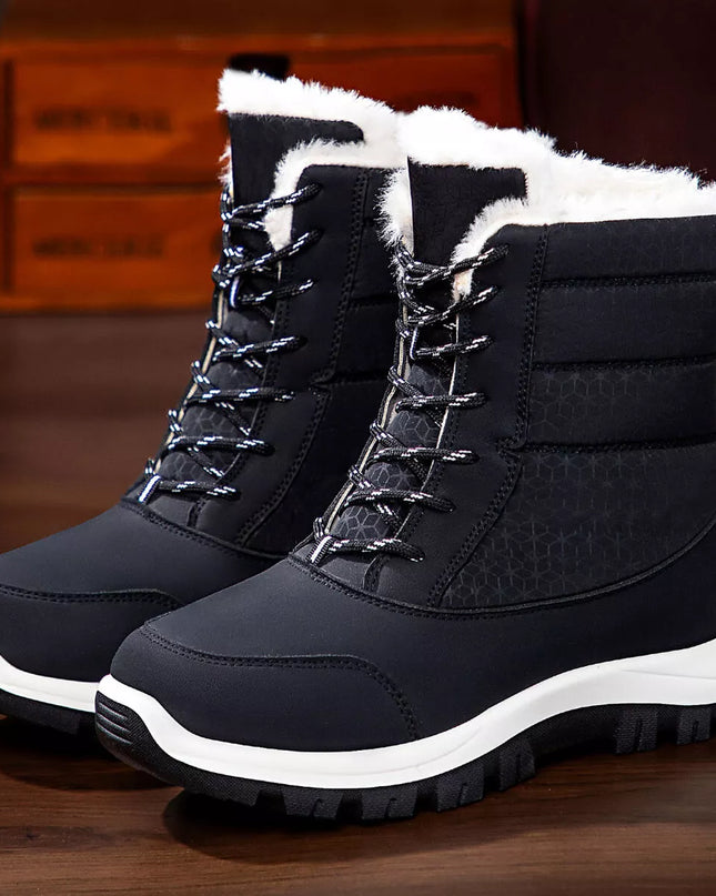 Winter Waterproof Snow Boots with Warm Fur Lining
