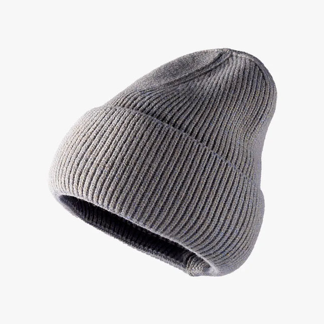 Thermal Solid Knit Hat Dark Gray One Size
