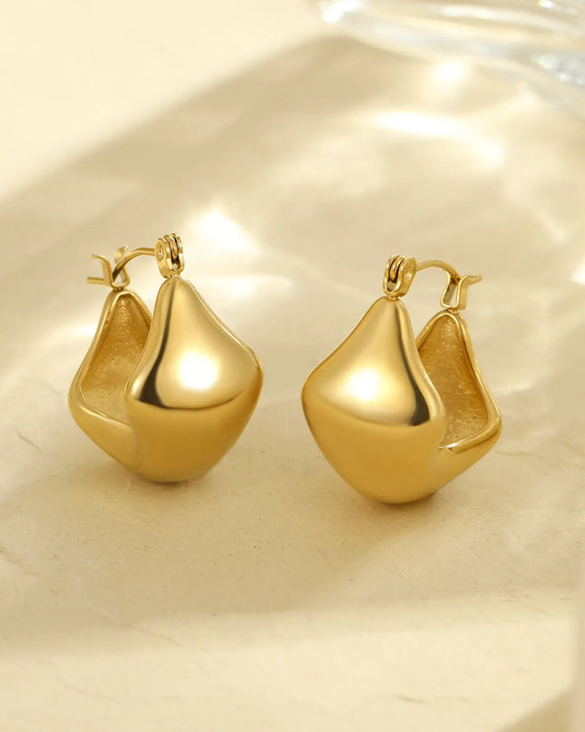 18K Gold-Plated Stainless Steel Geometric Earrings TypeC One Size