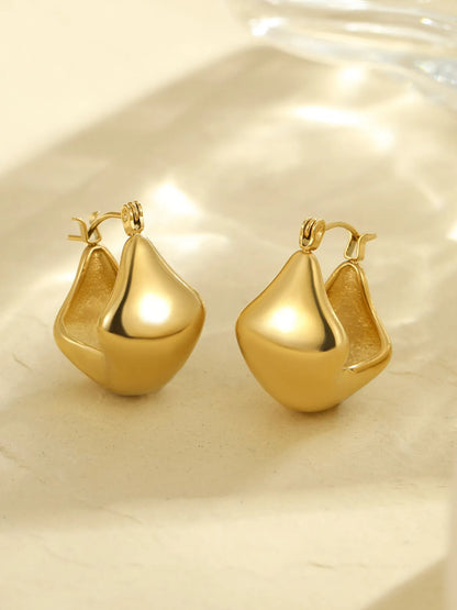 18K Gold-Plated Stainless Steel Geometric Earrings TypeC One Size