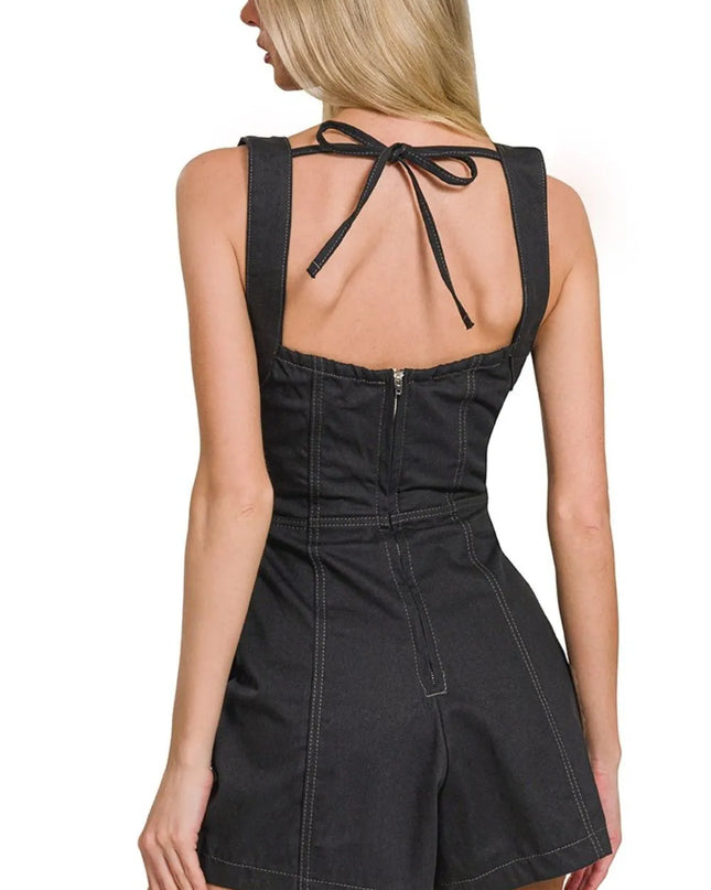 Zenana Tie Back Romper