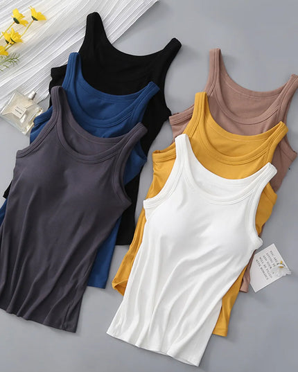 Round Neck Tank with Bra