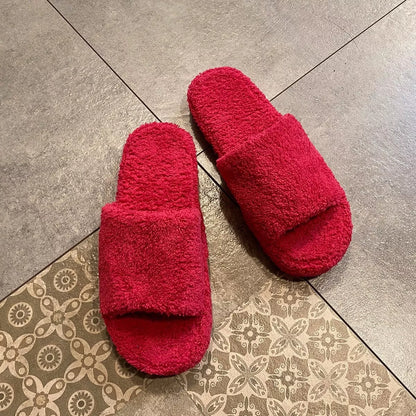 Open Toe Platform Slippers