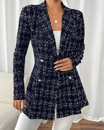 Tweed Double-Breasted Blazer
