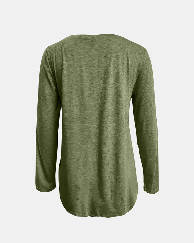 Full Size Reindeer Round Neck Long Sleeve T-Shirt