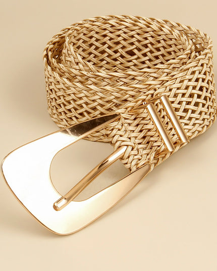 Irregular Buckle Braid Belt