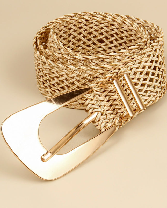 Irregular Buckle Braid Belt