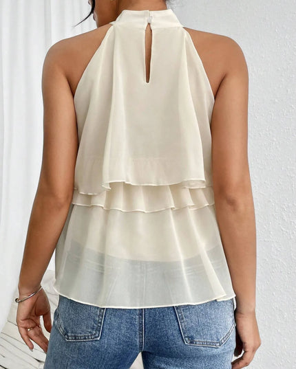 Ruffled Layered Sleeveless Top