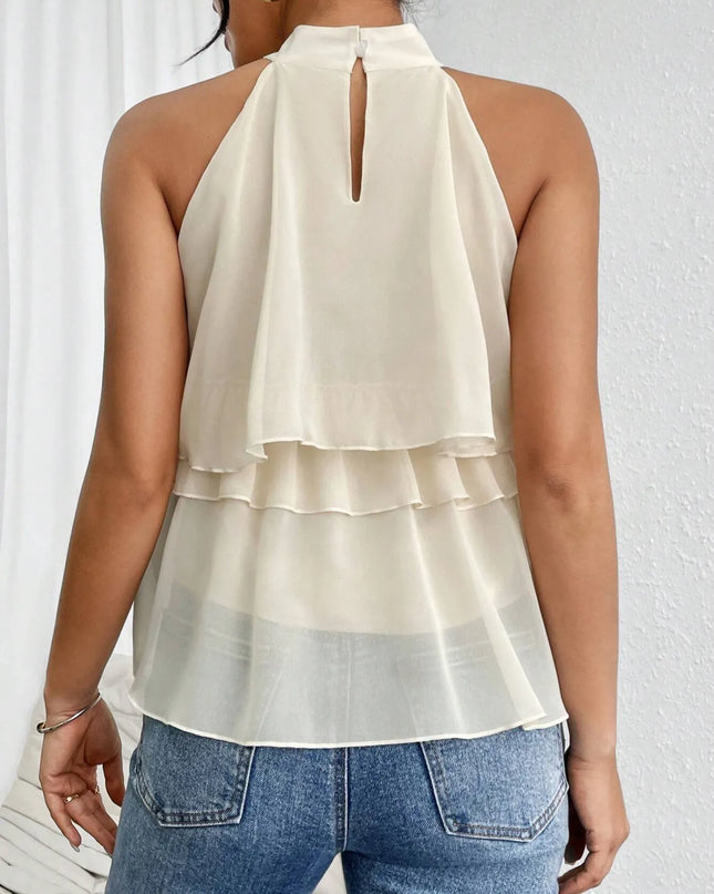 Ruffled Layered Sleeveless Top