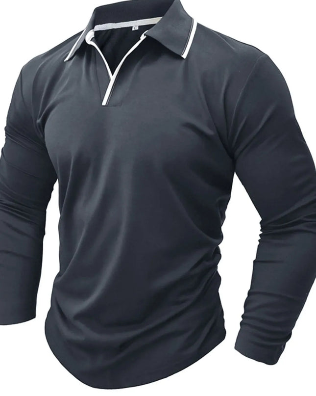 Men's Classic Long Sleeve Polo Shirt