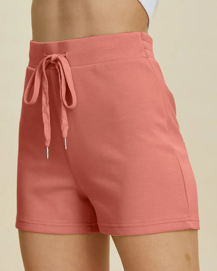 Basic Bae Full Size Air Scuba Drawstring High Waist Shorts