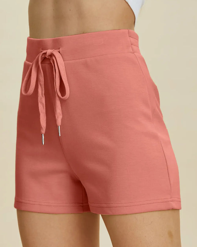 Basic Bae Full Size Air Scuba Drawstring High Waist Shorts