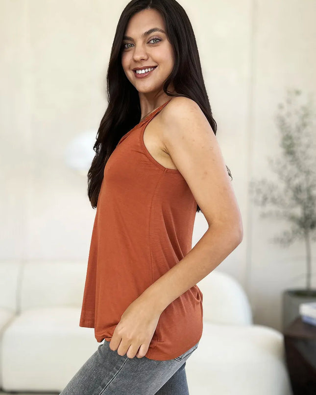 Basic Bae Full Size Lace Detail V-Neck Cutout Cami