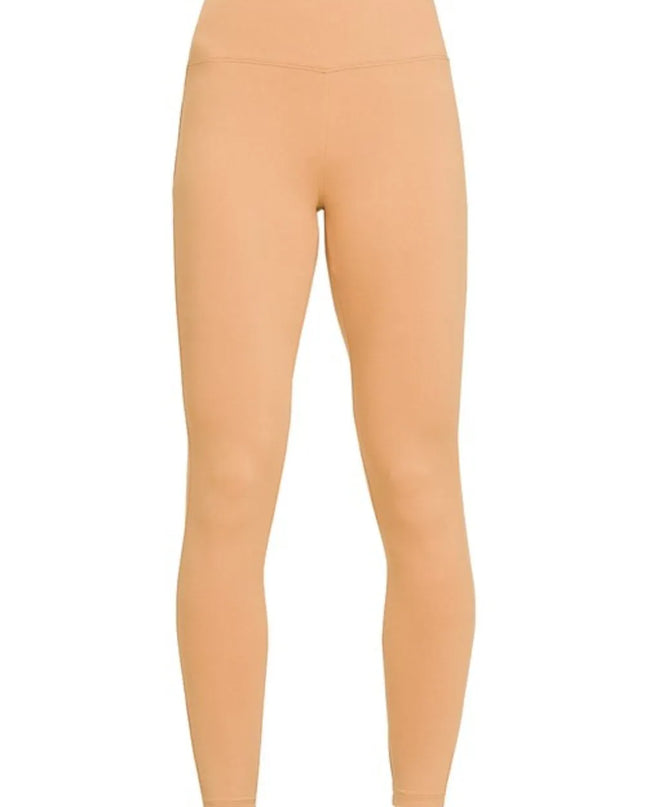 Zenana Microfiber Waistband Leggings DK BRUSH