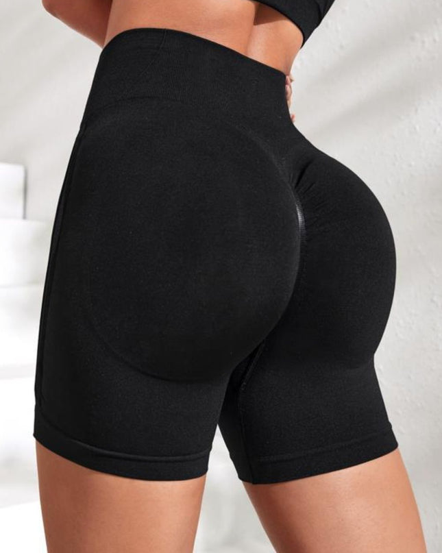 Slim Fit High Waistband Active Shorts