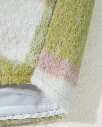 Pocketed Plaid Collared Neck Shacket