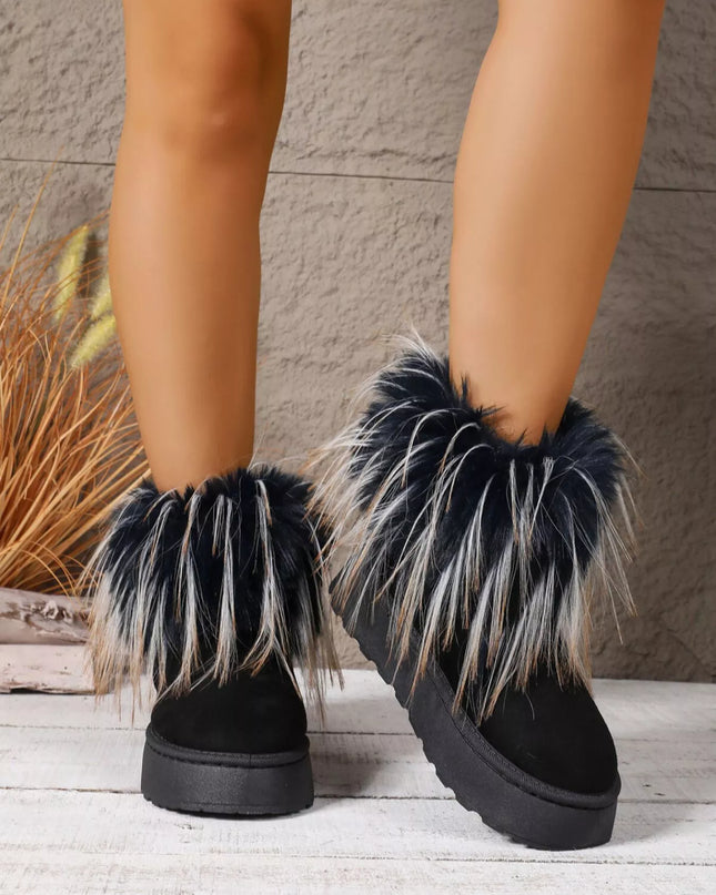 Round Toe Platform Boots