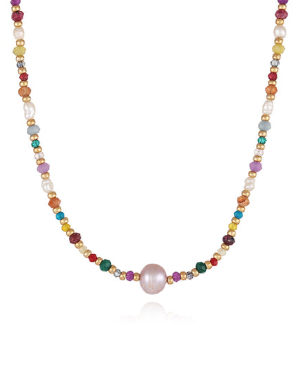 Multicolored Bead Necklace 