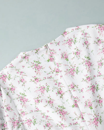 Floral Print Balloon Sleeve Dress