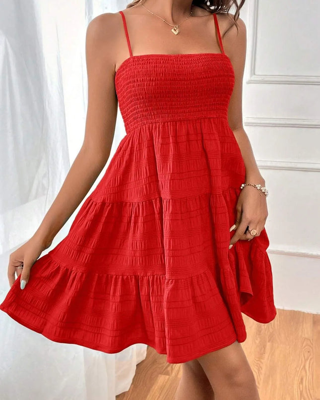 Smocked Tiered Cami Dress