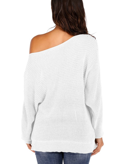 One Shoulder Dolman Sleeve Sweater