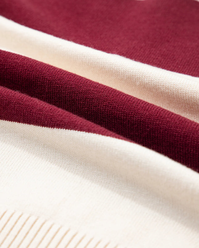 Color Block Long Sleeve Knit Top