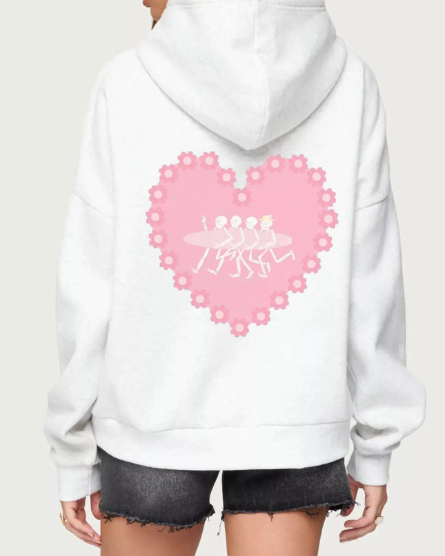 Drop Shoulder Graphic Hoodie with Kangaroo Pocket