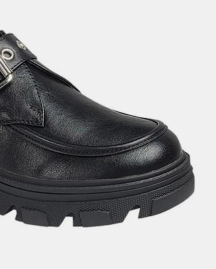 Forever Link Buckled Platform Lug Sole Loafers