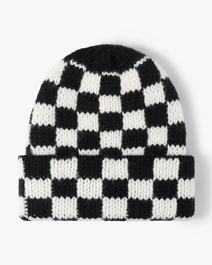 Thermal Checkered Hat Black One Size