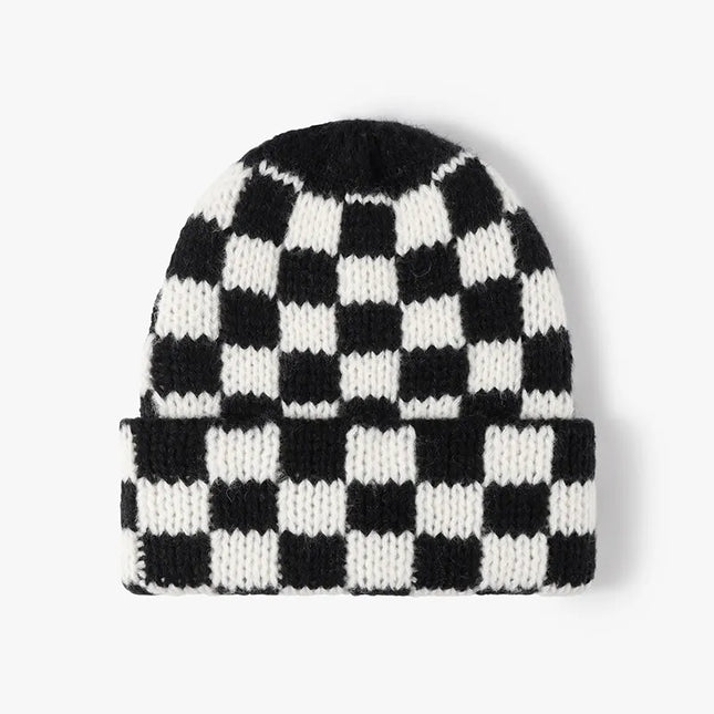Thermal Checkered Hat Black One Size