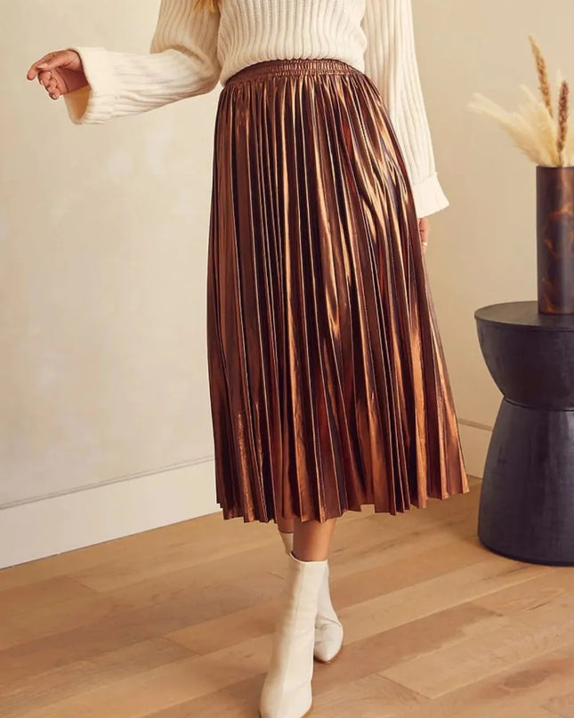 Pleated Midi Skirt 