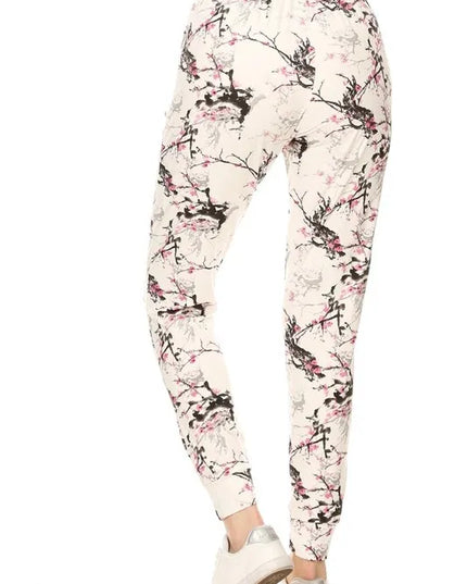Leggings Depot Full Size Buttery Soft Printed Joggers with Drawstring Plus Size